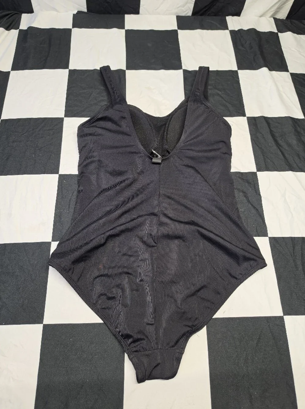 Hurley Black Ribbed One-Piece Swimsuit